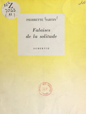 cover image of Falaises de la solitude